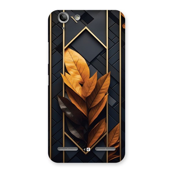 Golden Leaf Pattern Back Case for Vibe K5 Plus