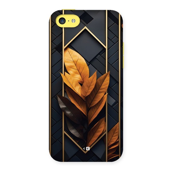 Golden Leaf Pattern Back Case for iPhone 5C