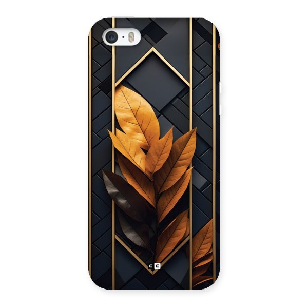 Golden Leaf Pattern Back Case for iPhone 5 5s