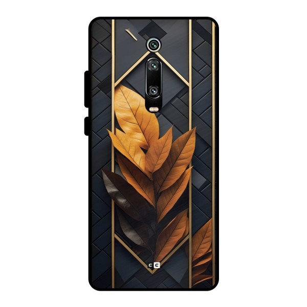 Golden Leaf Pattern Metal Back Case for Redmi K20 Pro
