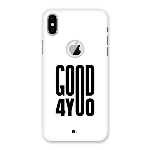 Good For You Back Case for iPhone XS Logo Cut