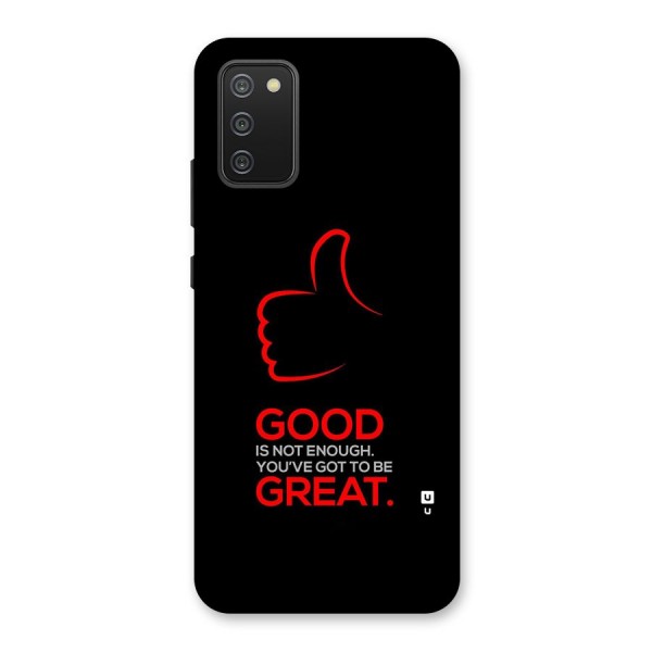 Good Great Back Case for Galaxy F02s