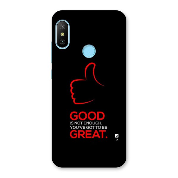 Good Great Back Case for Redmi 6 Pro