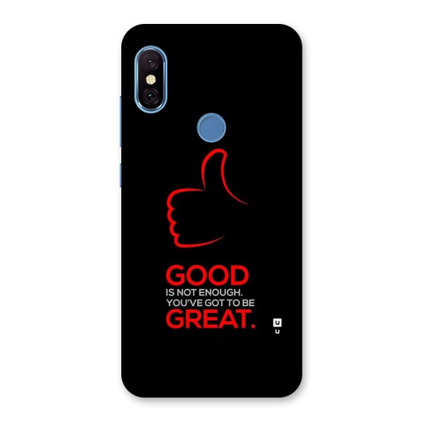 Good Great Back Case for Redmi Note 6 Pro