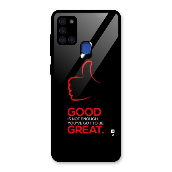 Good Great Glass Back Case for Galaxy A21s