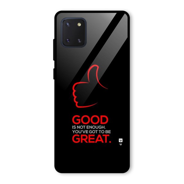 Good Great Glass Back Case for Galaxy Note 10 Lite