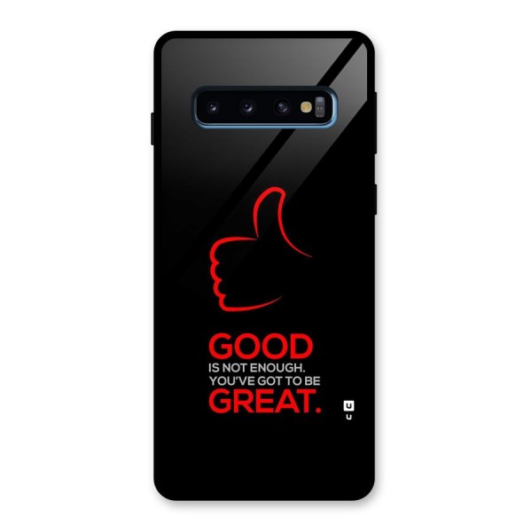 Good Great Glass Back Case for Galaxy S10