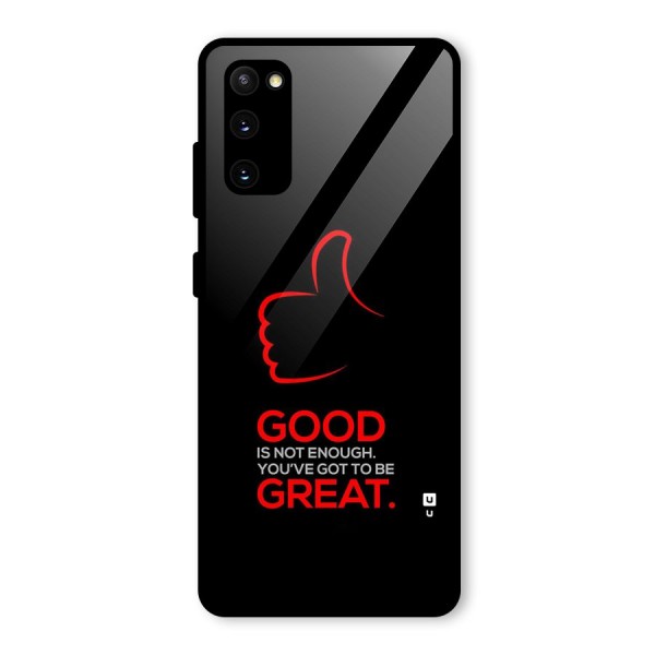 Good Great Glass Back Case for Galaxy S20 FE 5G