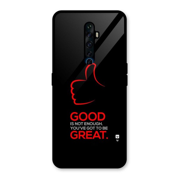 Good Great Glass Back Case for Oppo Reno2 F