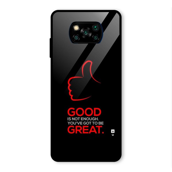 Good Great Glass Back Case for Poco X3 Pro
