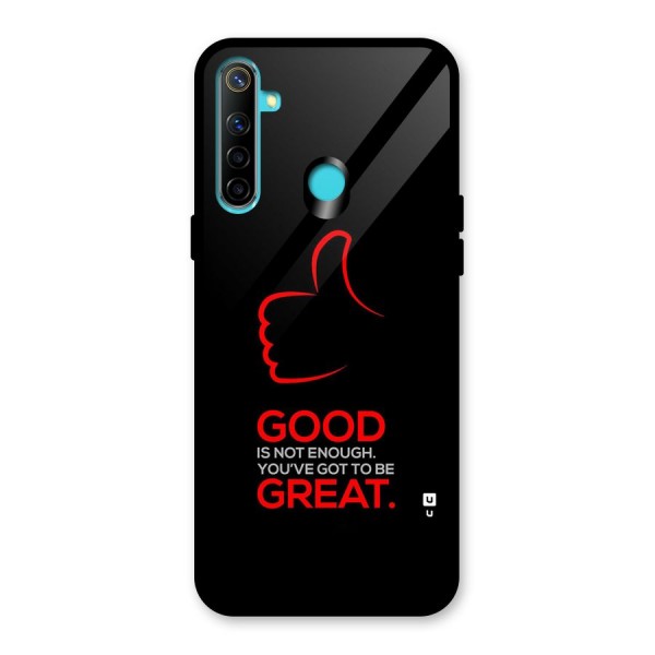 Good Great Glass Back Case for Realme 5