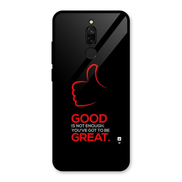 Good Great Glass Back Case for Redmi 8