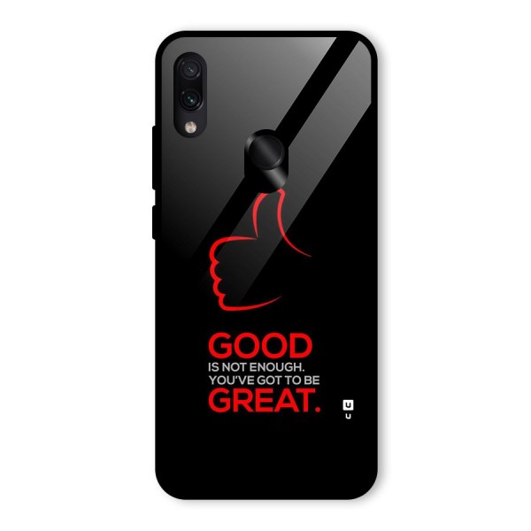 Good Great Glass Back Case for Redmi Note 7S