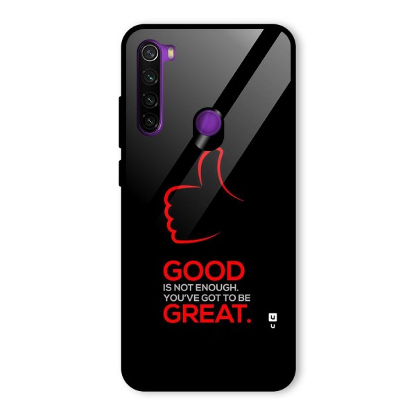 Good Great Glass Back Case for Redmi Note 8