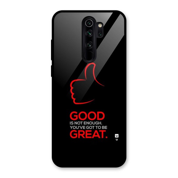 Good Great Glass Back Case for Redmi Note 8 Pro