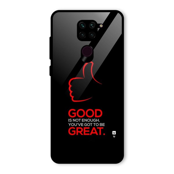 Good Great Glass Back Case for Redmi Note 9