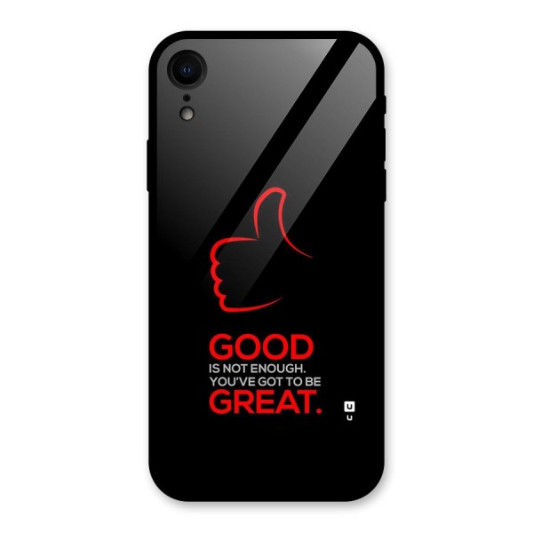 Good Great Glass Back Case for iPhone XR