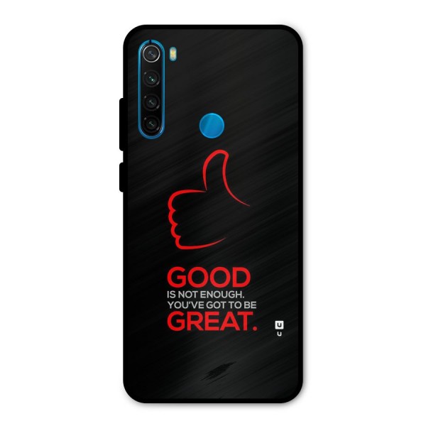 Good Great Metal Back Case for Redmi Note 8