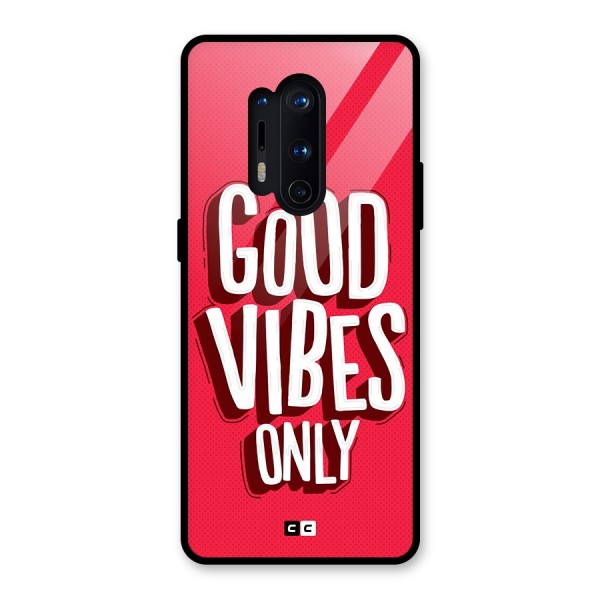 Good Vibes Only Pop Art Glass Back Case for OnePlus 8 Pro