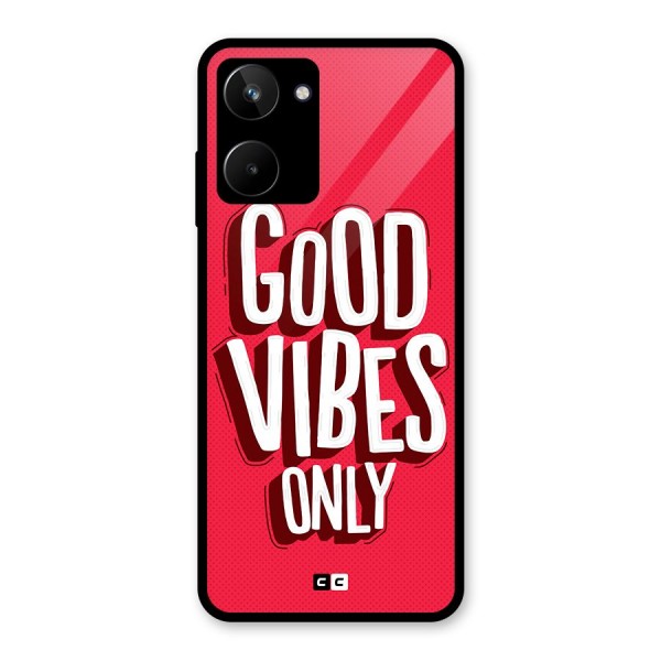 Good Vibes Only Pop Art Glass Back Case for Realme 10