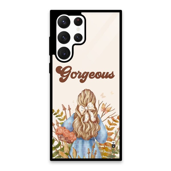 Gorgeous Girl Glass Back Case for Galaxy S22 Ultra 5G