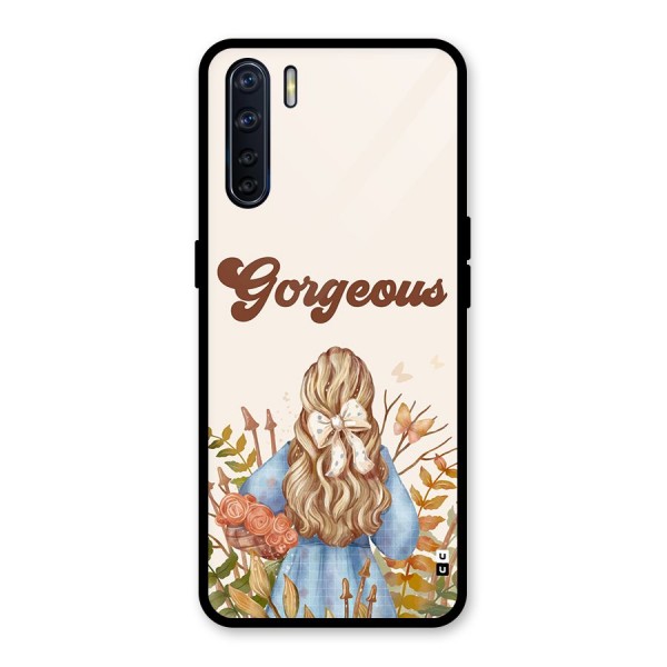 Gorgeous Girl Glass Back Case for Oppo F15