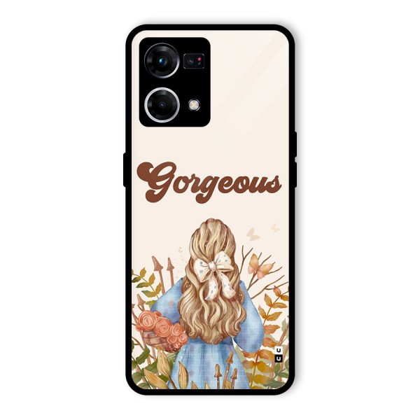 Gorgeous Girl Glass Back Case for Oppo F21s Pro 4G