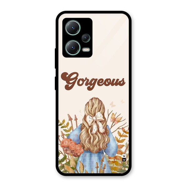 Gorgeous Girl Glass Back Case for Poco X5