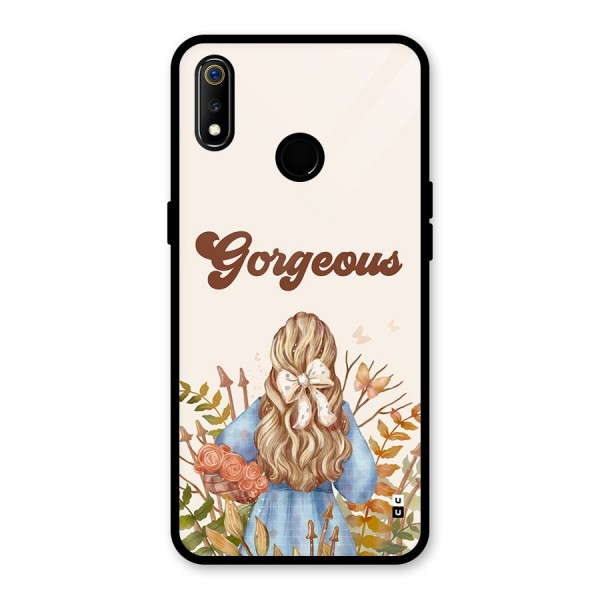 Gorgeous Girl Glass Back Case for Realme 3