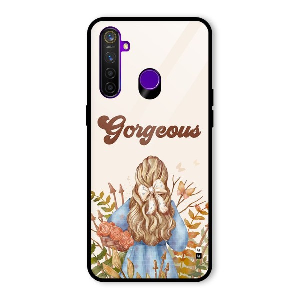 Gorgeous Girl Glass Back Case for Realme 5 Pro