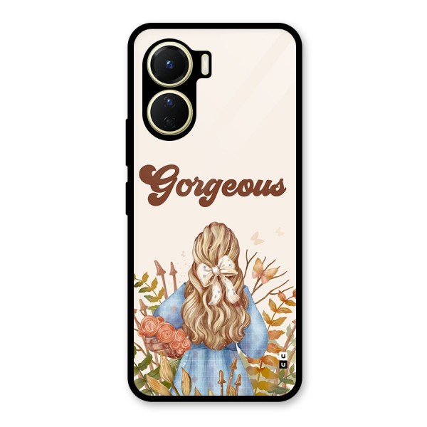 Gorgeous Girl Glass Back Case for Vivo Y16