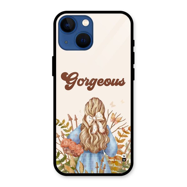 Gorgeous Girl Glass Back Case for iPhone 13 Mini