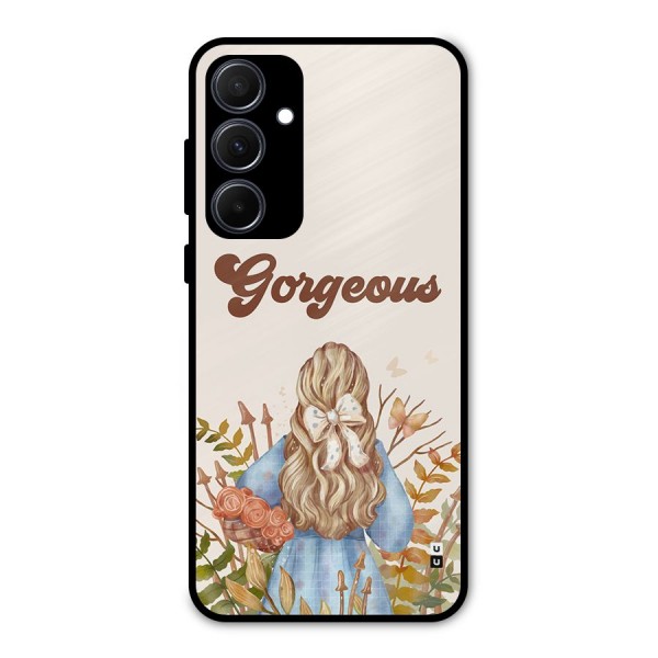Gorgeous Girl Metal Back Case for Galaxy A35