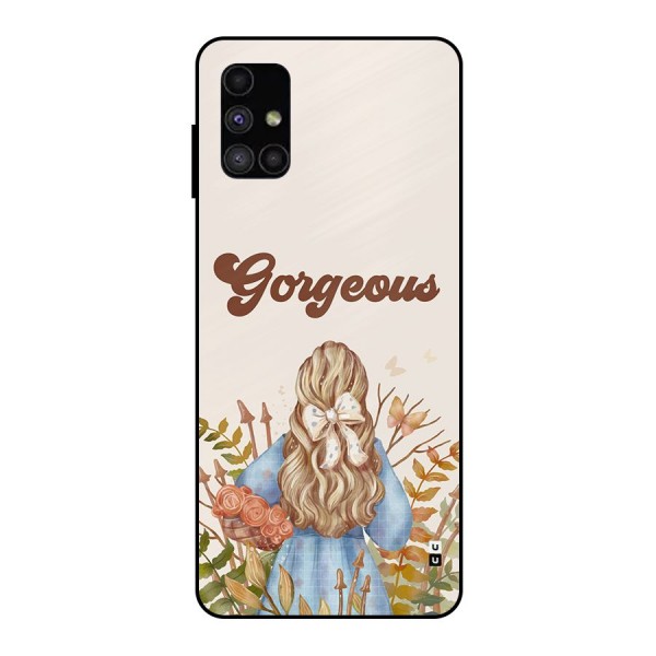 Gorgeous Girl Metal Back Case for Galaxy M51
