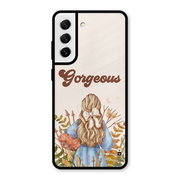 Gorgeous Girl Metal Back Case for Galaxy S21 FE 5G