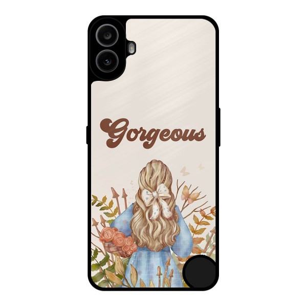 Gorgeous Girl Metal Back Case for Nothing CMF Phone 1