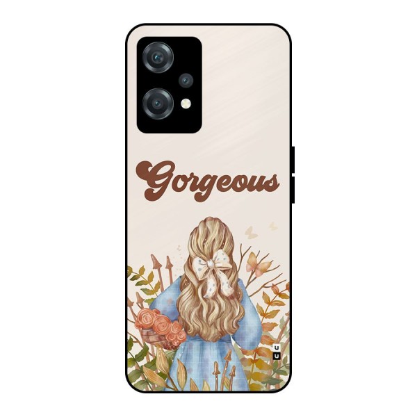 Gorgeous Girl Metal Back Case for OnePlus Nord CE 2 Lite 5G