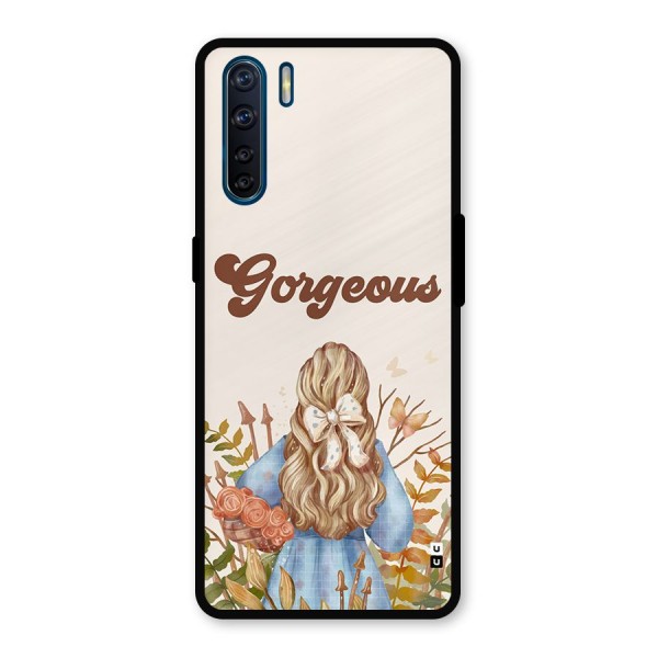 Gorgeous Girl Metal Back Case for Oppo F15