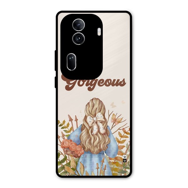 Gorgeous Girl Metal Back Case for Oppo Reno11 Pro 5G