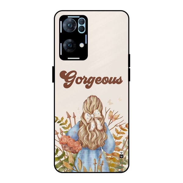 Gorgeous Girl Metal Back Case for Oppo Reno7 Pro 5G