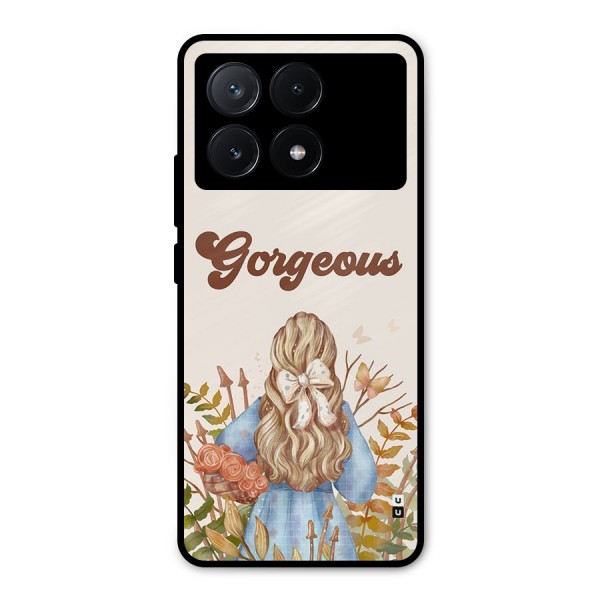 Gorgeous Girl Metal Back Case for Poco X6 Pro