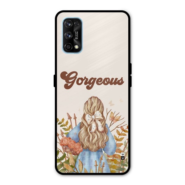Gorgeous Girl Metal Back Case for Realme 7 Pro