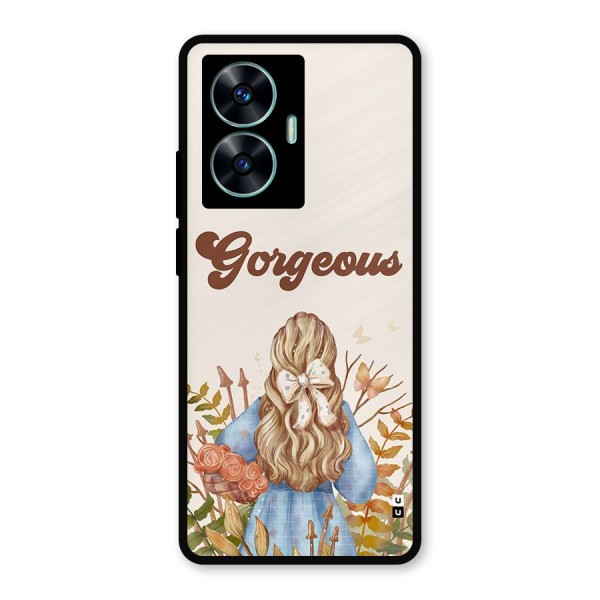 Gorgeous Girl Metal Back Case for Realme C55