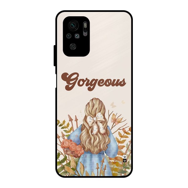 Gorgeous Girl Metal Back Case for Redmi Note 10