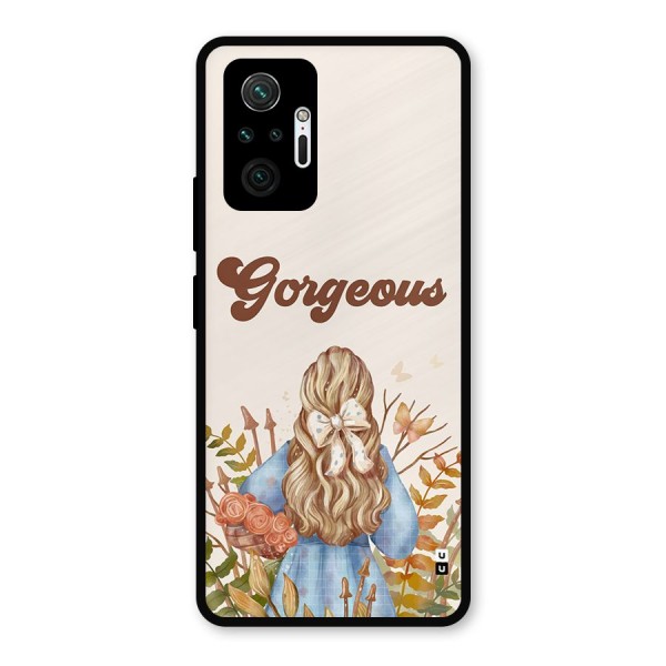 Gorgeous Girl Metal Back Case for Redmi Note 10 Pro