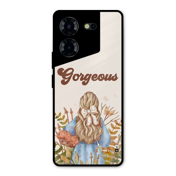 Gorgeous Girl Metal Back Case for Tecno Pova 5 Pro 5G