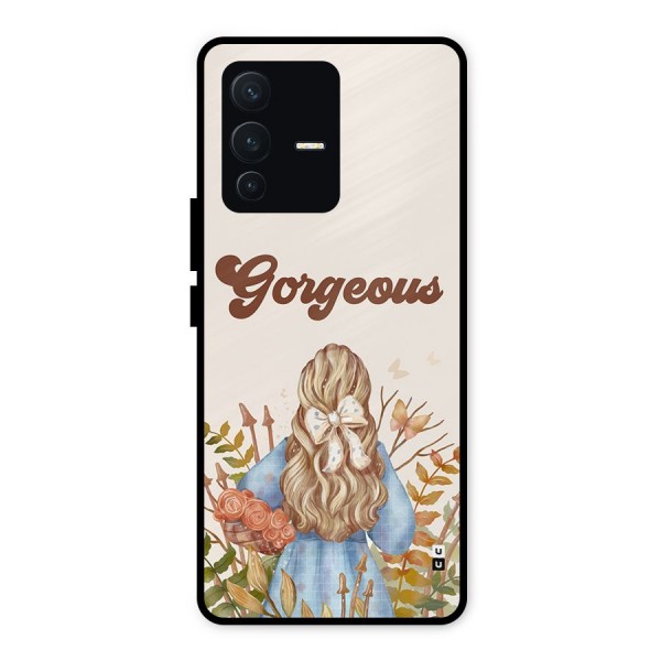 Gorgeous Girl Metal Back Case for Vivo V23 5G