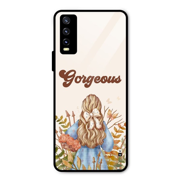 Gorgeous Girl Metal Back Case for Vivo Y20i