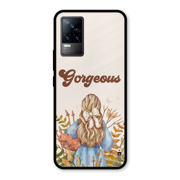 Gorgeous Girl Metal Back Case for Vivo Y73