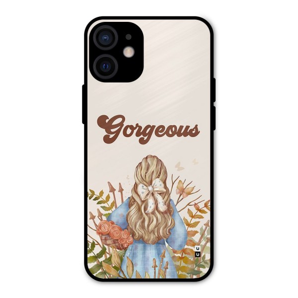 Gorgeous Girl Metal Back Case for iPhone 12 Mini